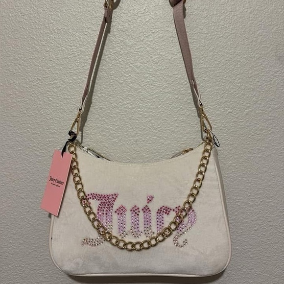 Juicy Couture Handbags - Juicy Couture Y2K Style Shoulder Bag with Gold Chain and Rinhstones